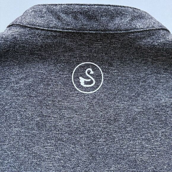 Swannies Men Medium 1/4 Zip Jacket Pullover Golf Long Sleeve Top Stretch Gray - Picture 3 of 10